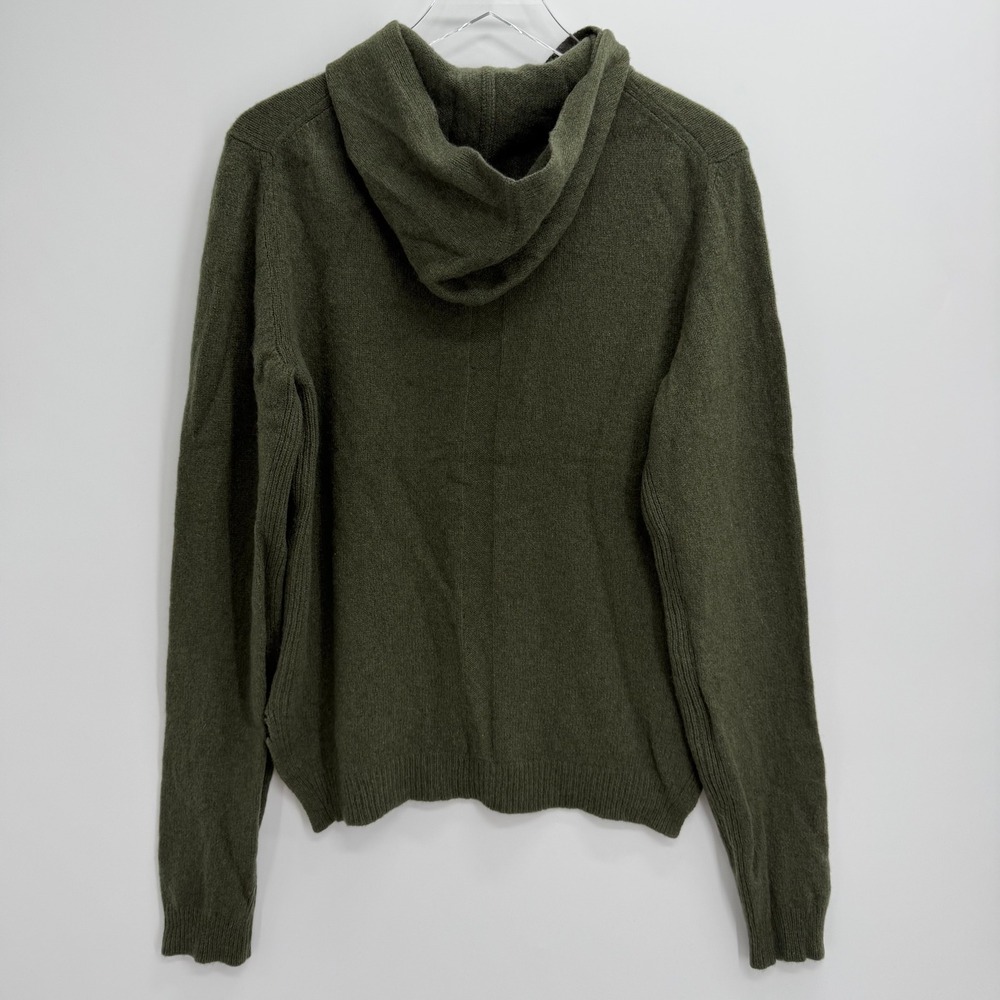 Rick Owens Gethsemane Cashmere Wool Sweater Womens XL Hoodie Green - Picture 4 of 10